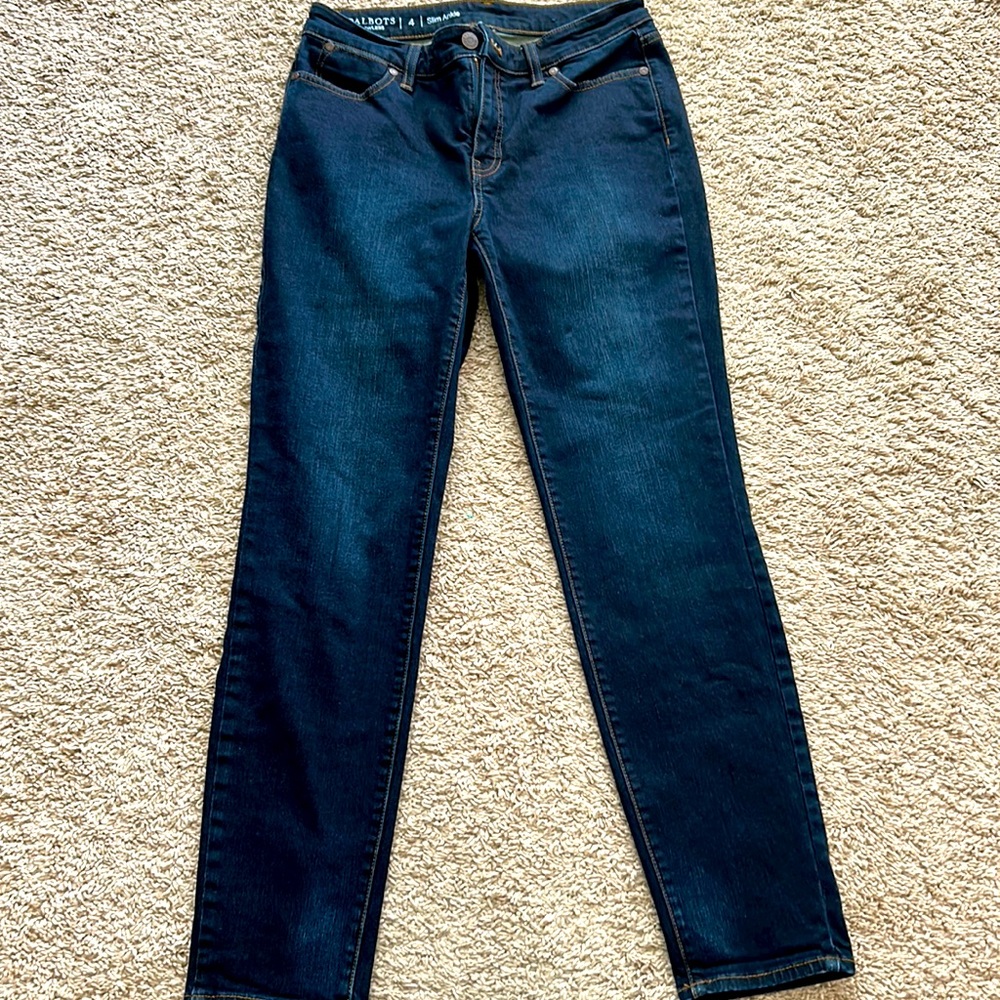 Talbots dark wash blue jeans, size 4